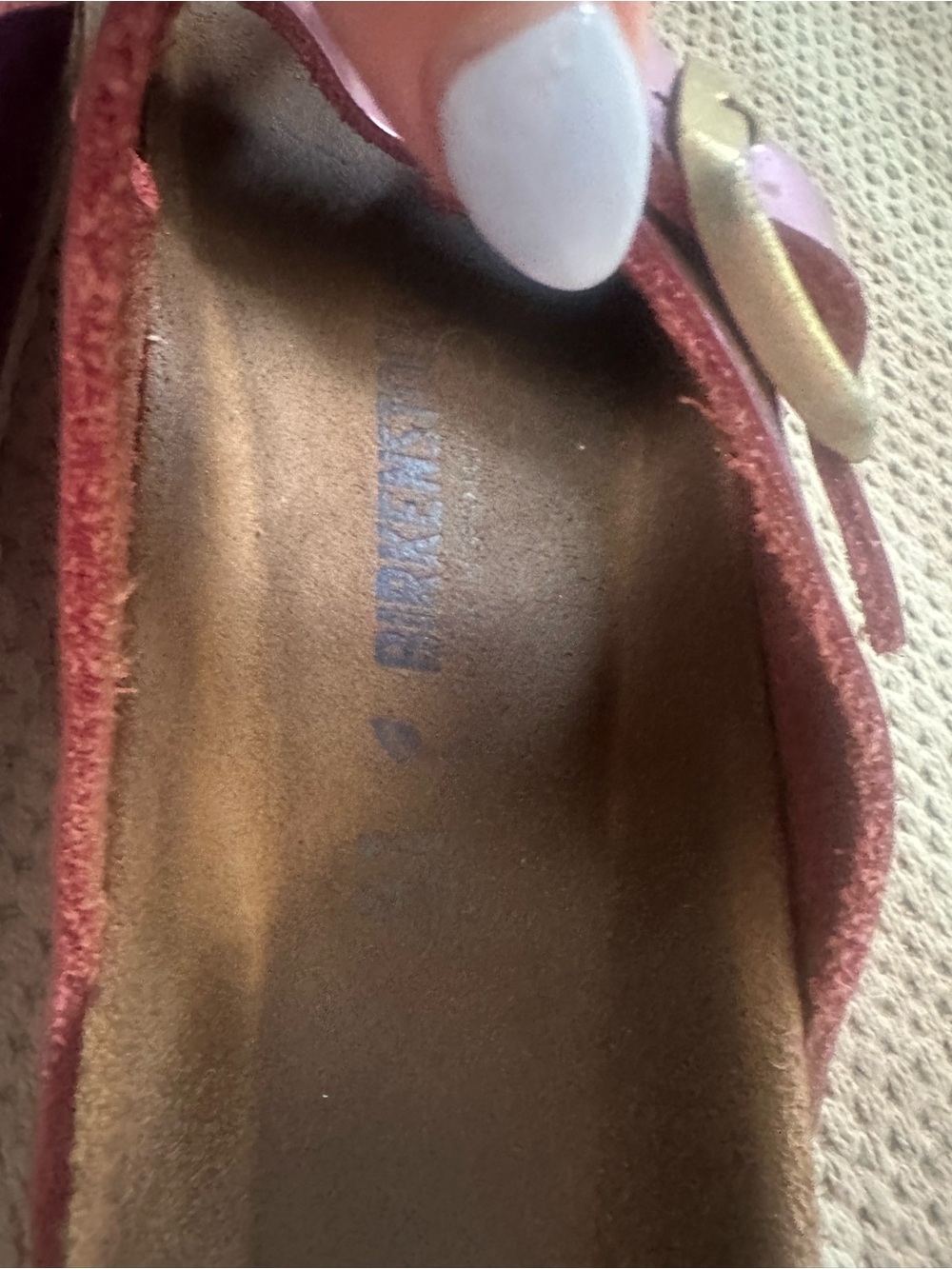 Birkenstock Arizona Two-Strap Sandal in Metallic Lavender/Purple Size 41 - Picture 6 of 6